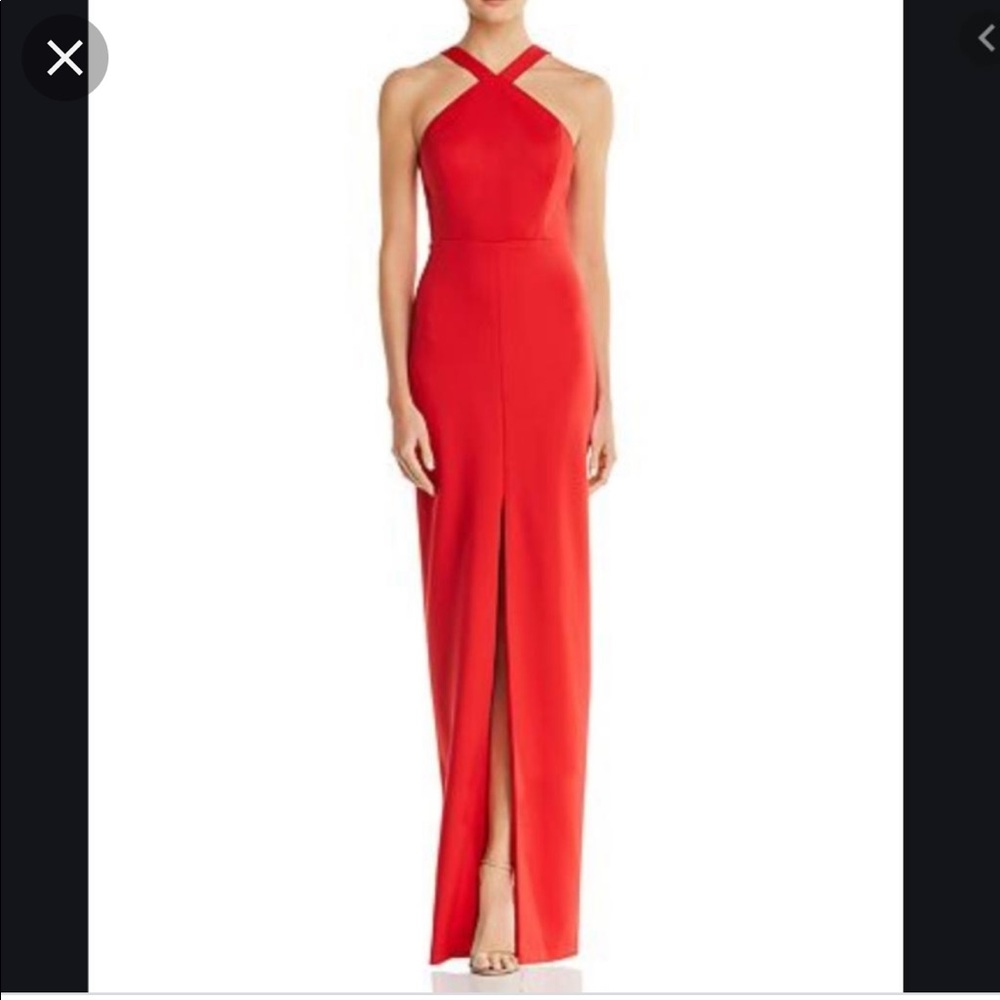 Aiden Mattox Red scuba dress